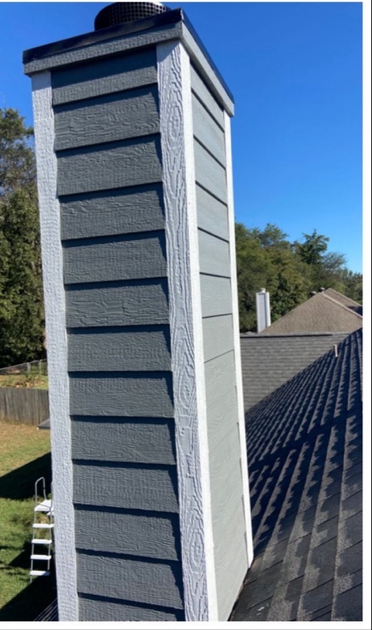 Chimney chase rebuild after