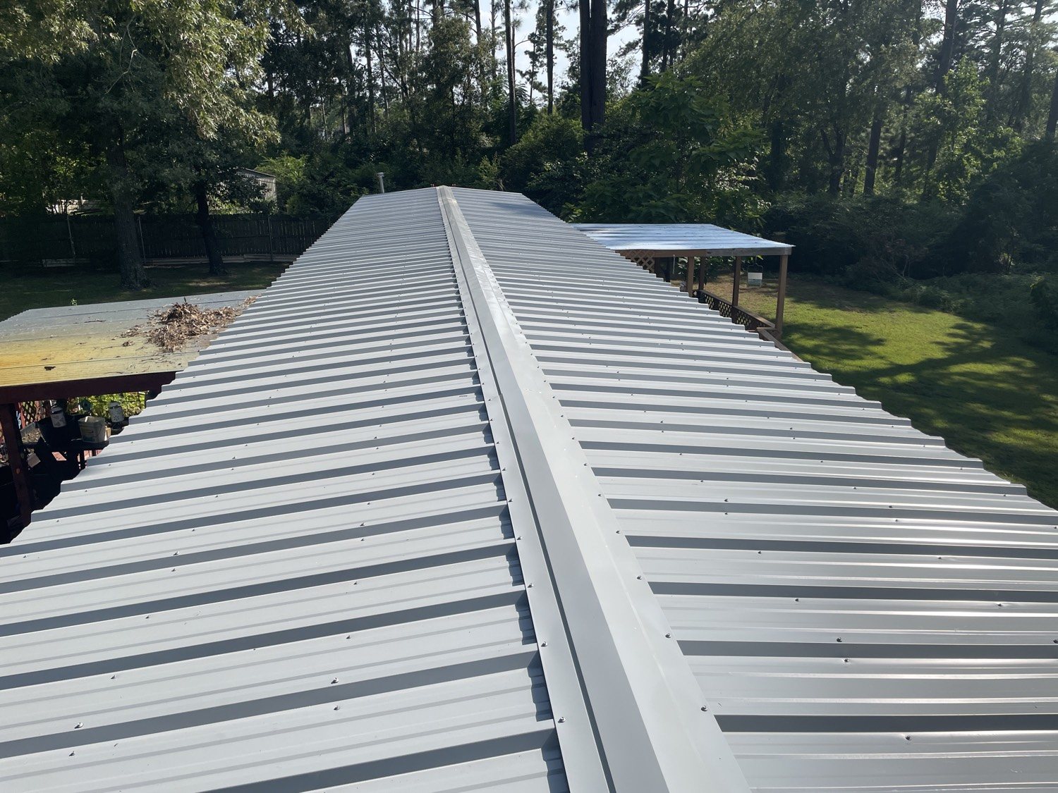 New standing seam metal with a clean ridge cap